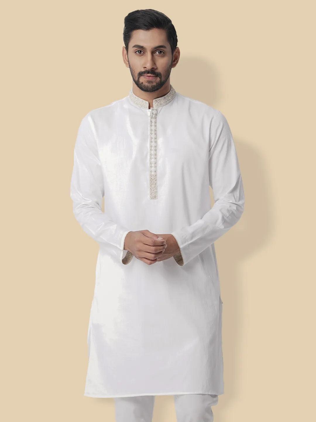 White panjabi for men hotsell