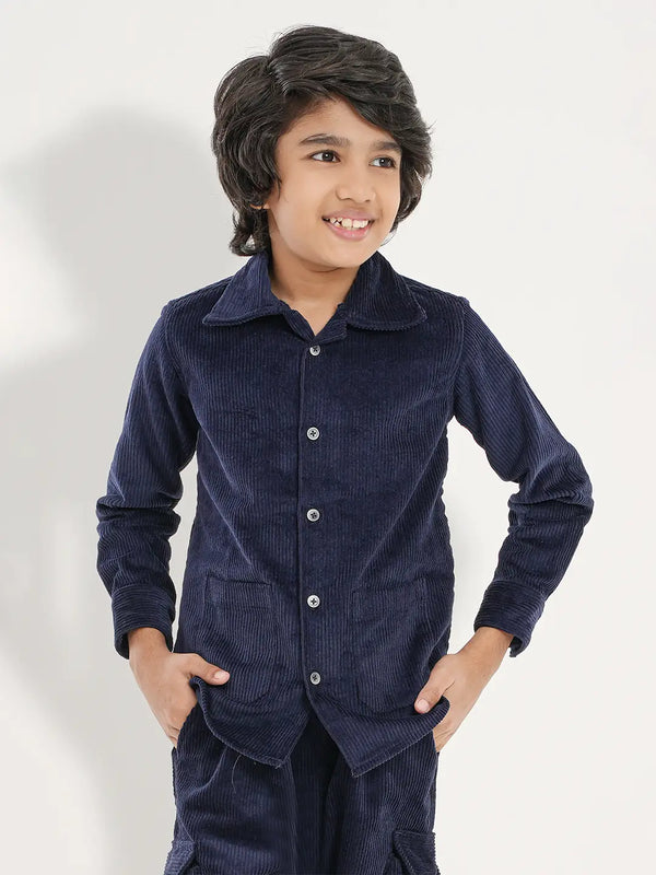 Boys Cordroy Full Sleeve Shirt - KLOTHEN