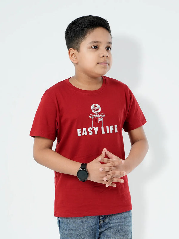 Boys Easy Life Printed T-shirt