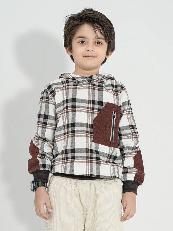 Boys Tartan Hoodie