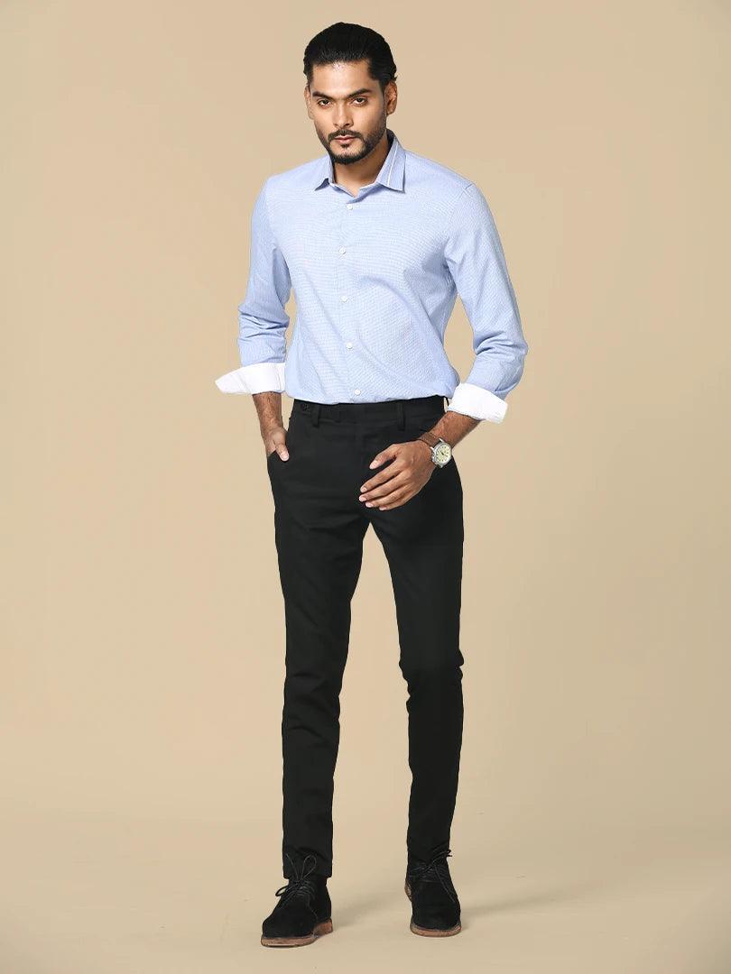 Cotton Blue Full Sleeve Formal Shirt – Klothen