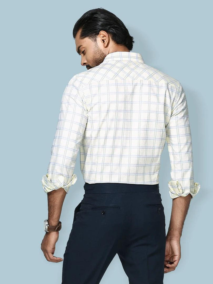 Cotton Checkered Full Sleeve Formal Shirt