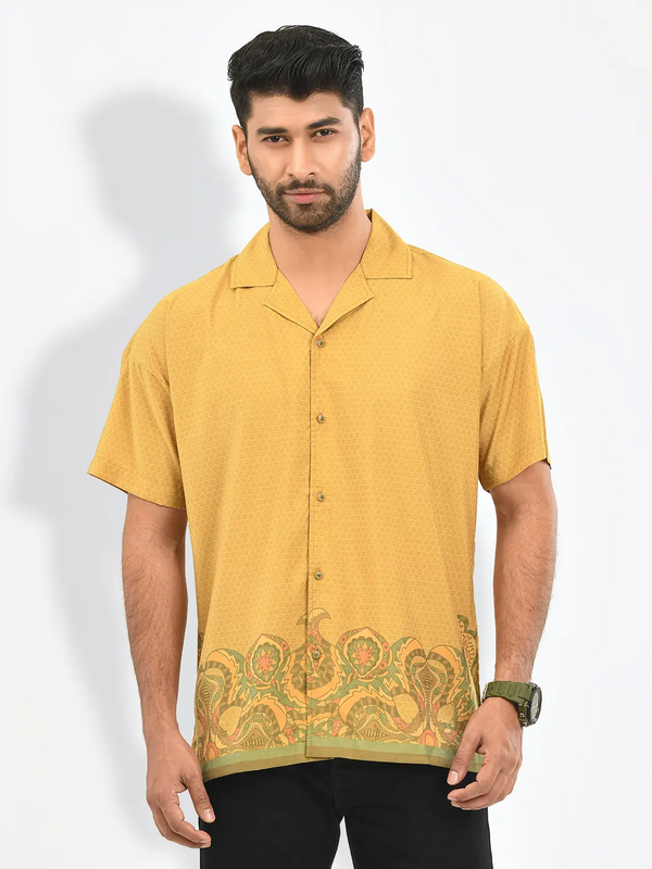 Falgun Fiesta Mustard Printed Shirt - KLOTHEN