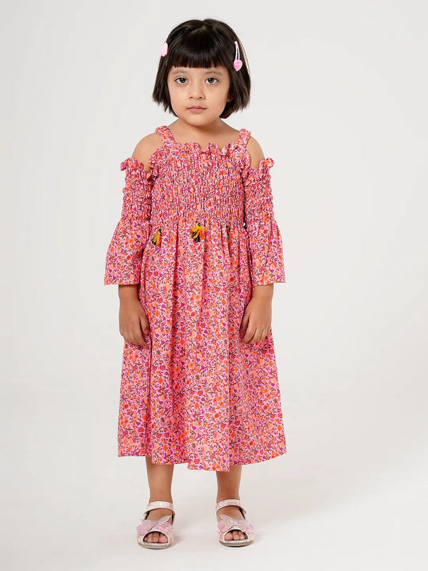 Floral Printed Girls Frock