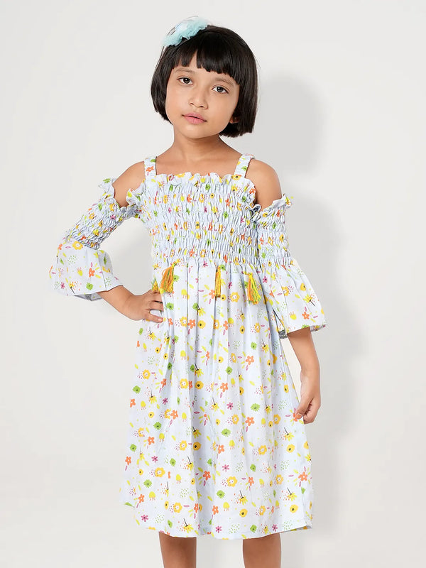 Floral Printed Girls Frock