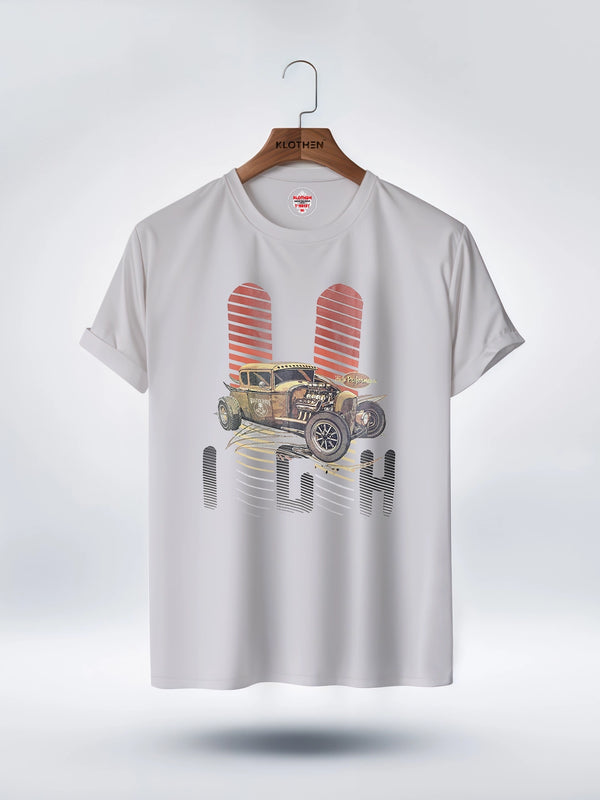 Men's Car Printed T-shirt