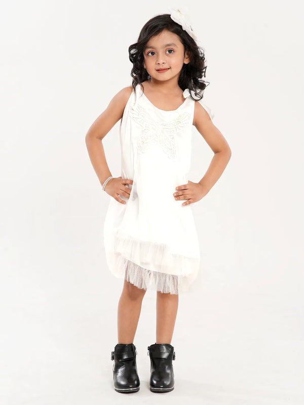 Kids Girls White Fairy Party Frock