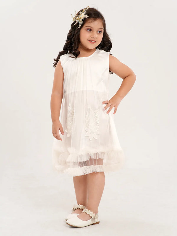 Kids Girls White Fairy Party Frock