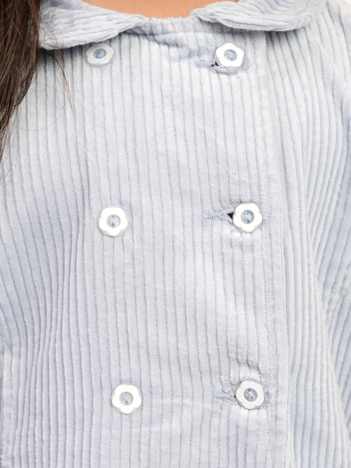 Girls Winter Long Jacket - Light Grey | Girls Jacket | KLOTHEN