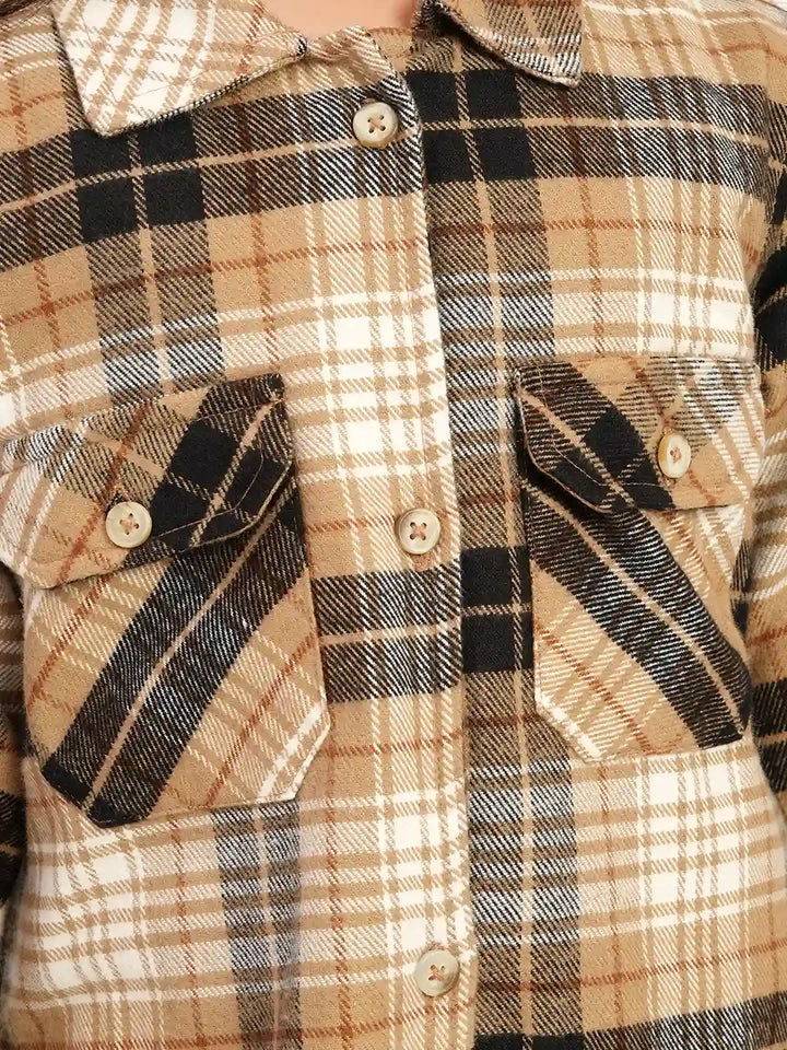 Girls’ Flannel Long Shirt | Girls Tops | KLOTHEN