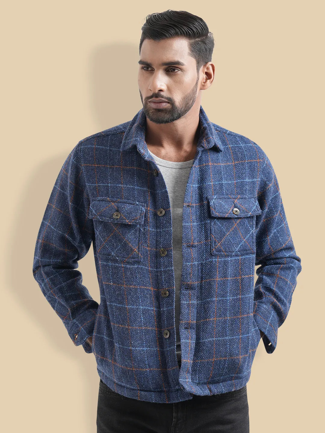 Men's Flannel Check Shacket – KLOTHEN