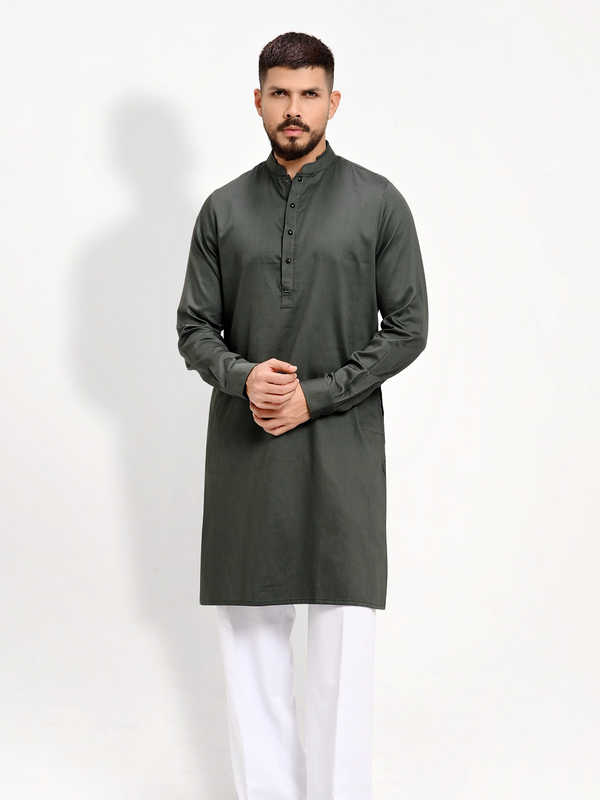 Men's Essential Cotton Fabric Regular Fit Panjabi - KLOTHEN