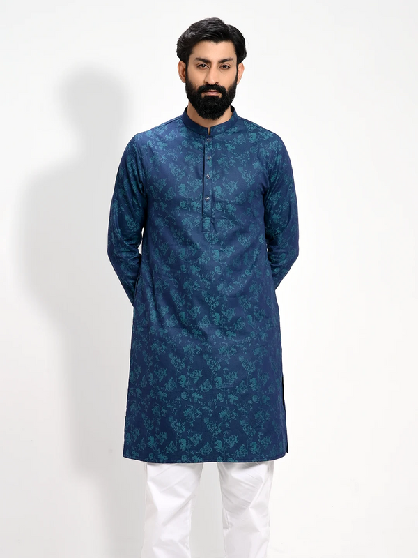 Mena's Exclusive Jacquard Fabric Regular Fit Panjabi - KLOTHEN
