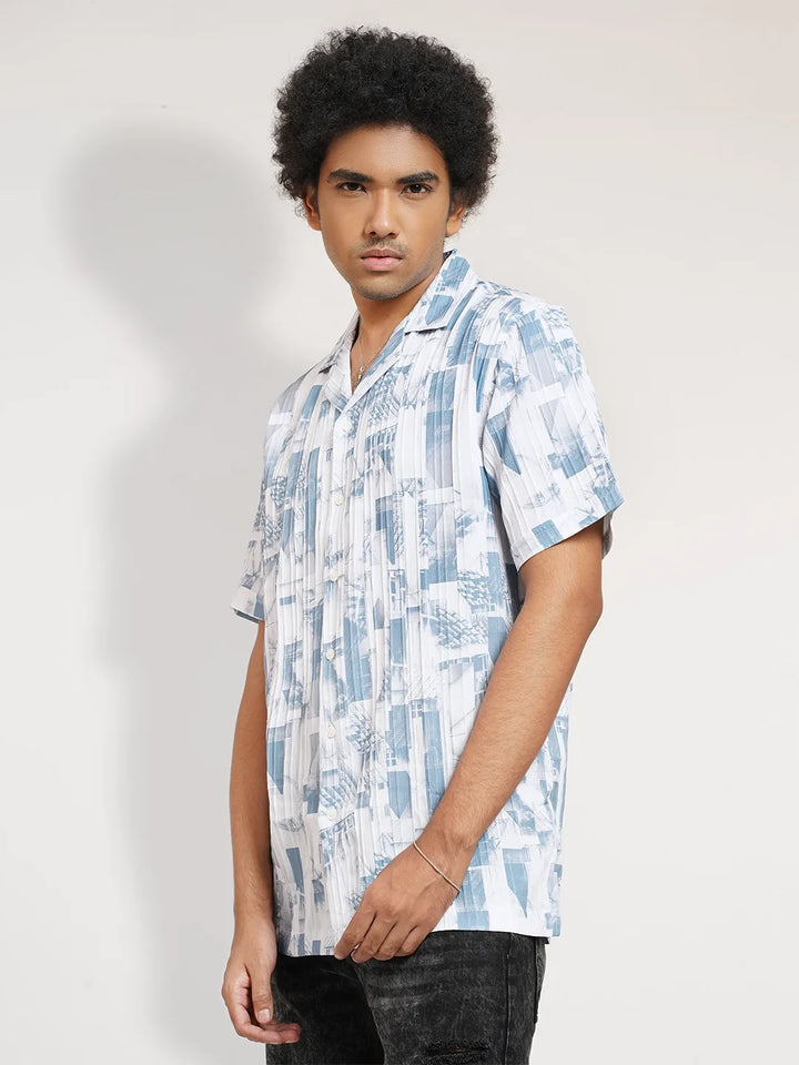 Men's Abstract Printed Resort Shirt | Half Sleeve Casual Shirt | KLOTHEN