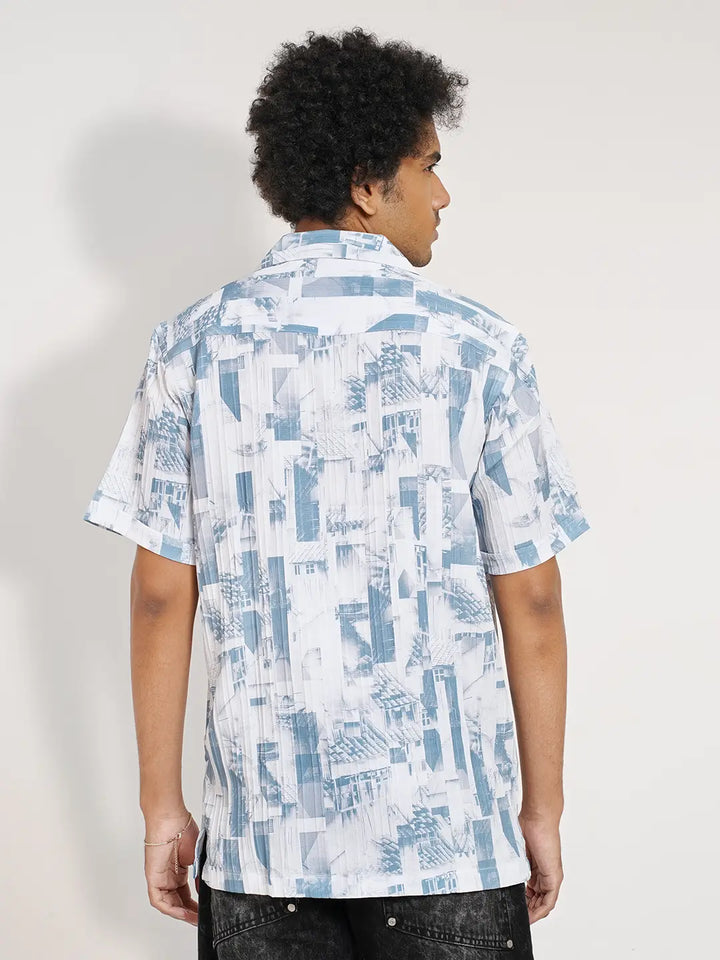 Men's Abstract Printed Resort Shirt | Half Sleeve Casual Shirt | KLOTHEN