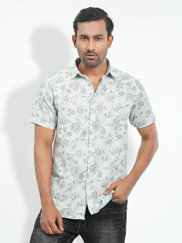 Men's Casual Short Sleeve Printed Shirt