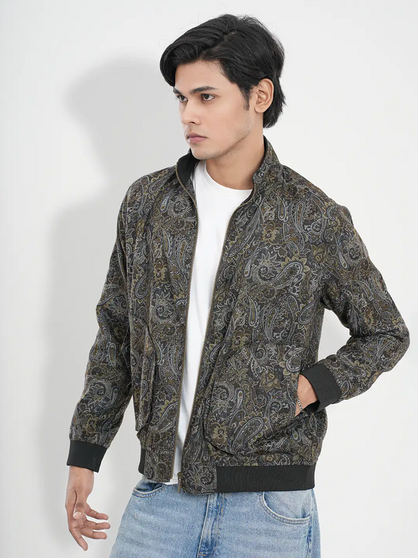 Men's Classic Paisley Bomber Jacket