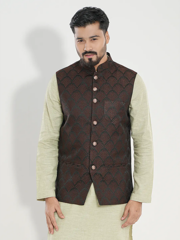 Men's Classical Brocade Fabric Vest