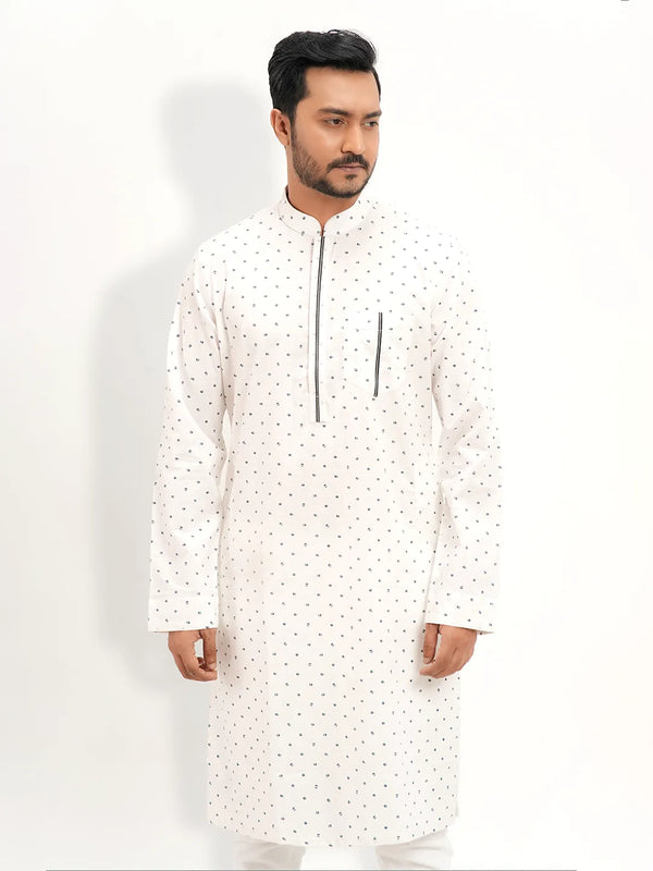 Men's Dot Printed Panjabi