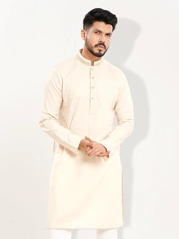 Men's Ethnic Embro Work Premium Panjabi