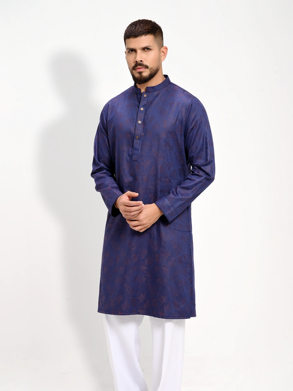 Men's Exclusive Jacquard Fabric Regular Fit Panjabi - KLOTHEN