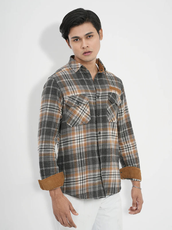 Men's Flannel Casual Shirt in Plaid