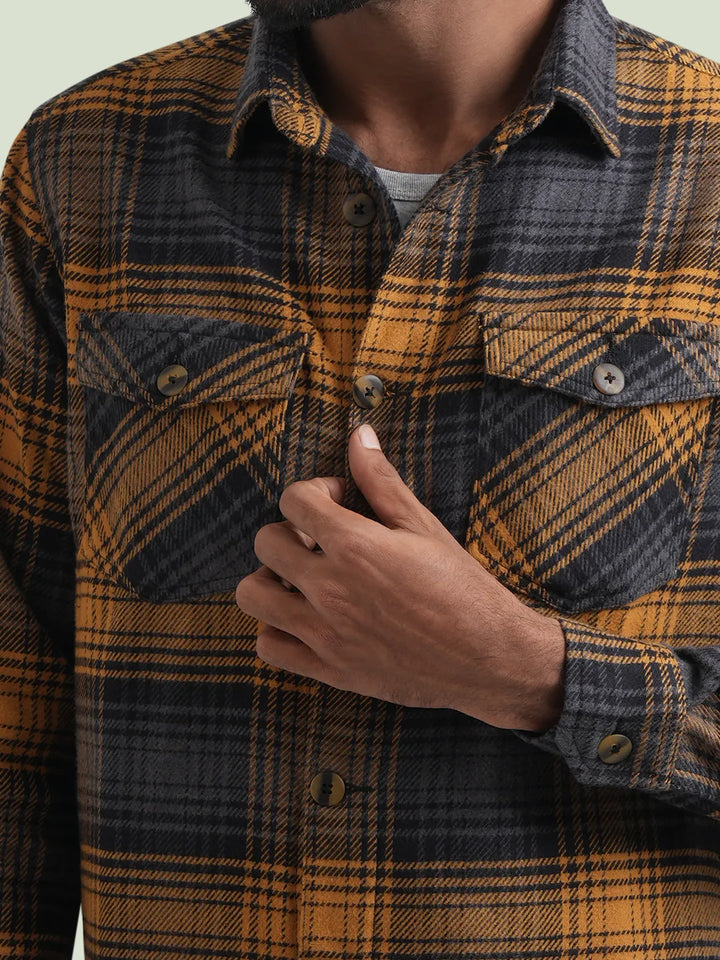 Men's Flannel Check Shacket - KLOTHEN
