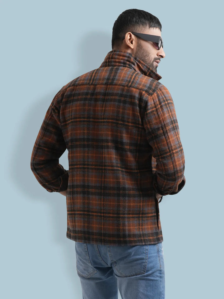 Men's Flannel Check Shacket - KLOTHEN