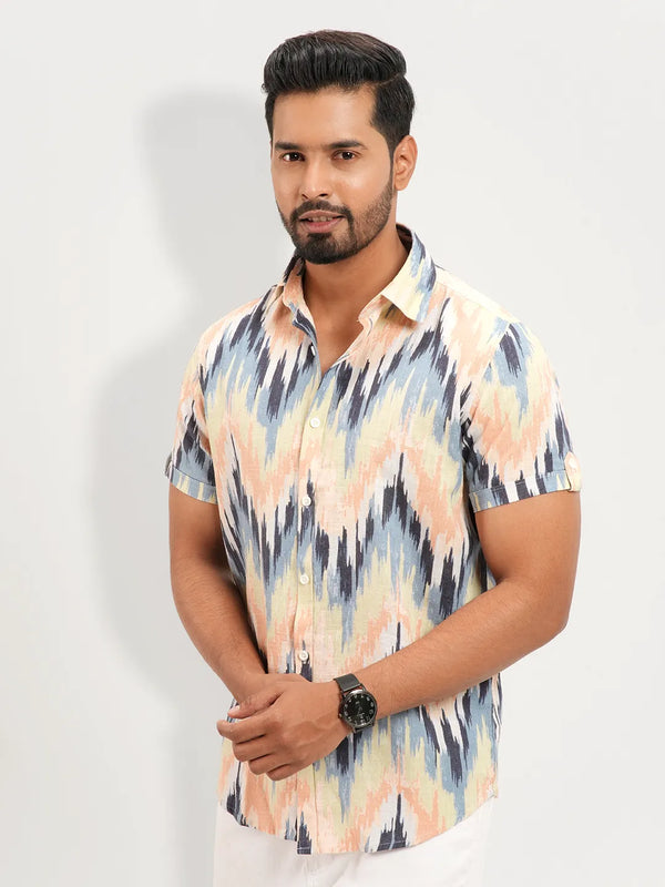 Men's Half  Sleeve Printed Casual  Shirt