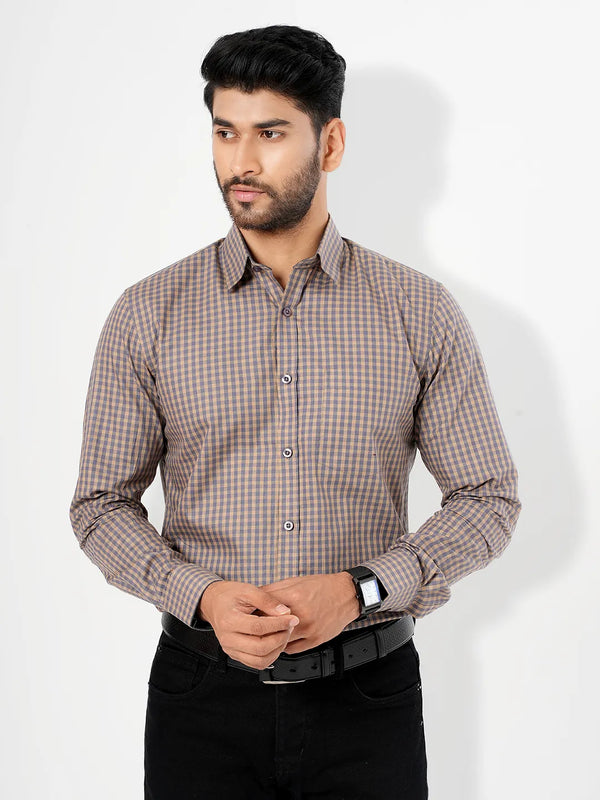 Men's Micro Check Formal Shirt