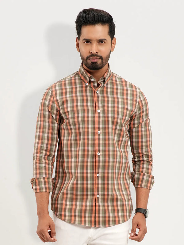 Men's Multicolor Check Full Sleeve Casual Shirt