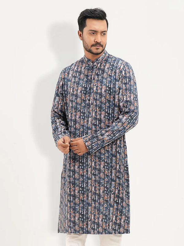 Men's Spack Blue Panjabi