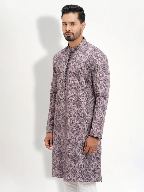 Men's Premium Elephant Printed Panjabi