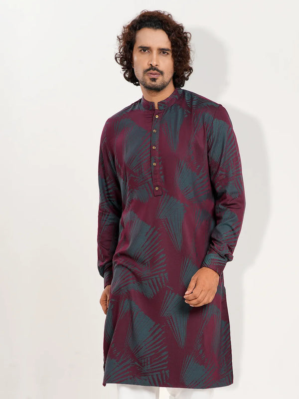 Men's Premium Bambo Silk Detail Work Panjabi