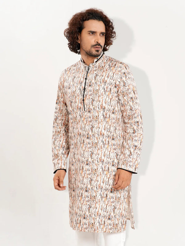 Men's Premium Digital Print with Detail Base Panjabi