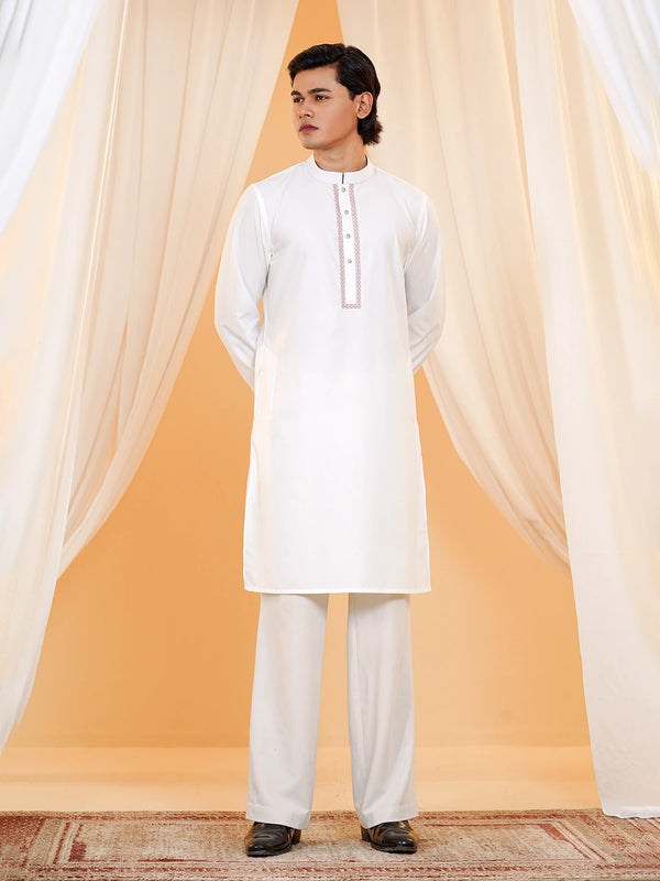 Men’s Premium Embroidered Cotton Fabric Regular Fit Panjabi