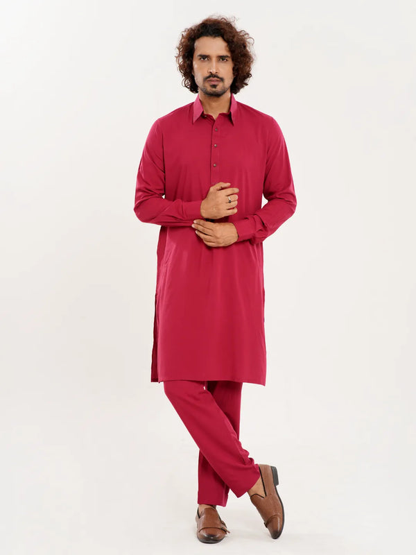 Men's Premium Kabli Set in Marooned