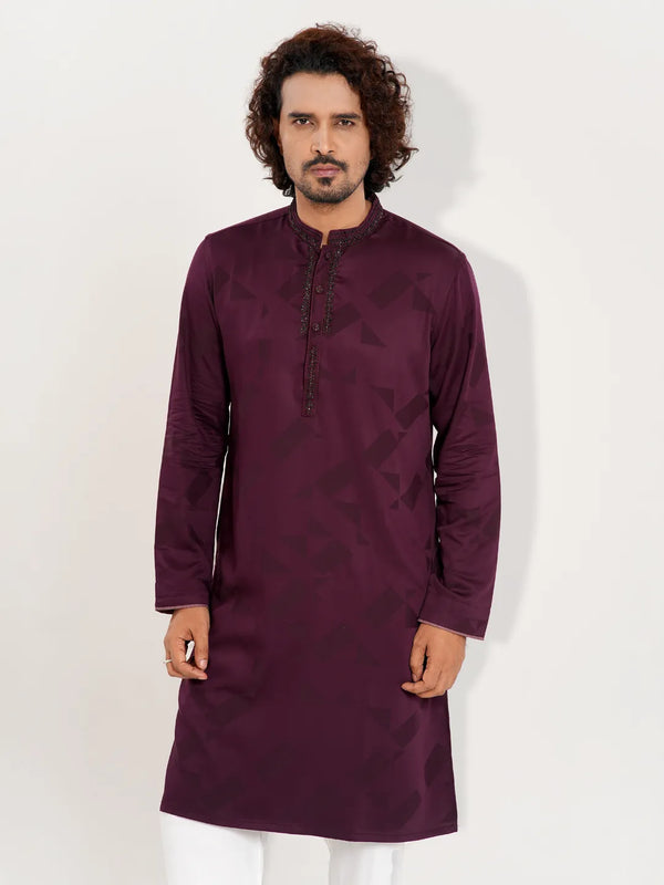 Men's Premium Karchupi Work Panjabi