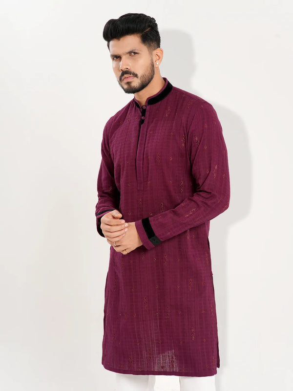 Men's Premium Karchupi Work Panjabi