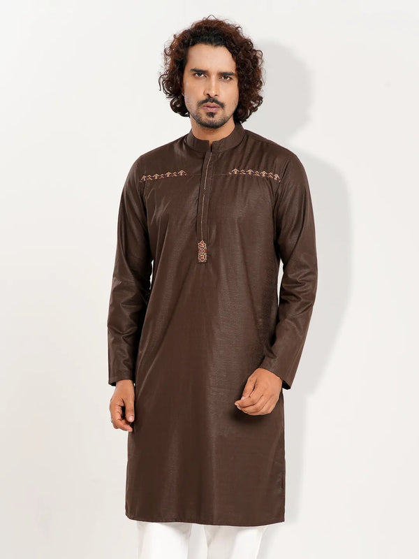 Men's Premium Karchupi Work Panjabi