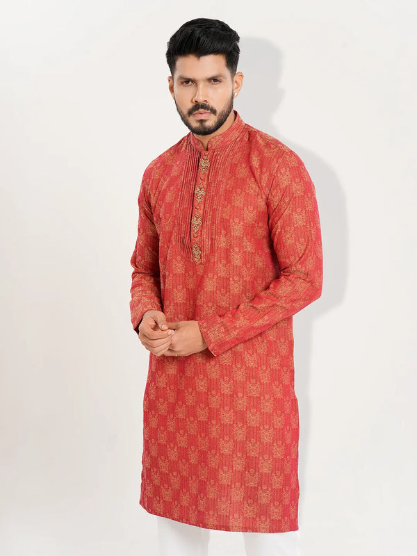 Men's Premium Karchupi Work Panjabi