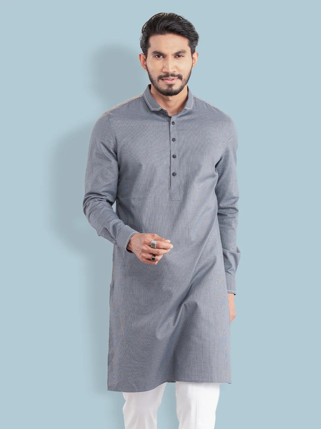 Men's Shirt Collar Panjabi – KLOTHEN