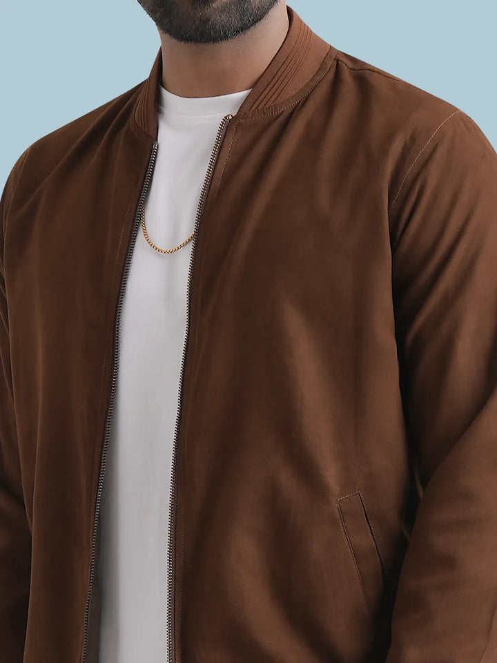 Men's Suede Leather Reverse Jacket - KLOTHEN