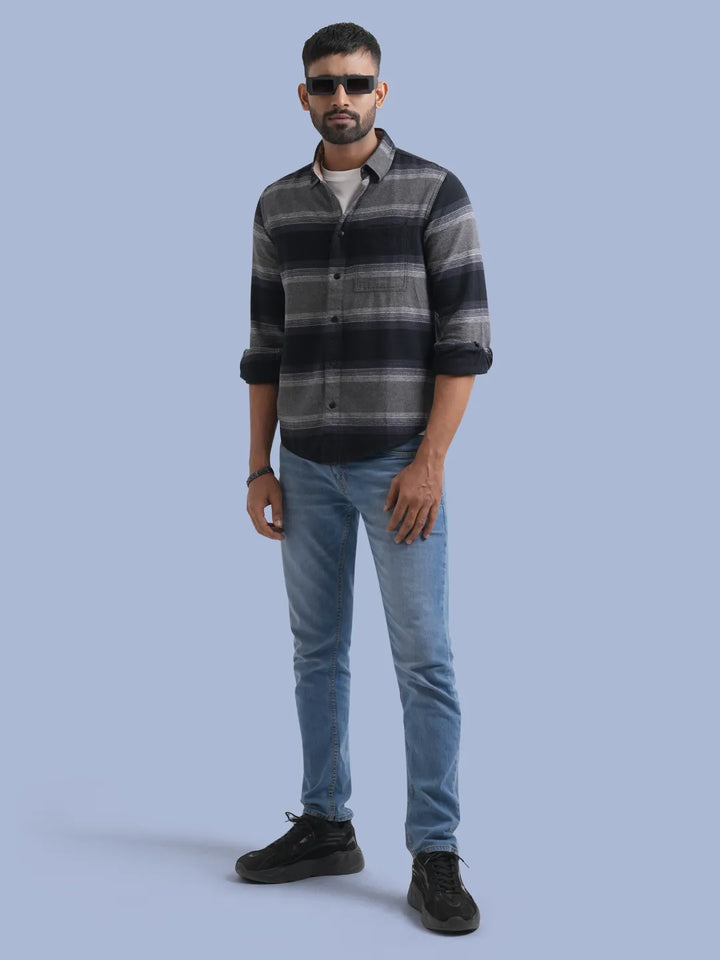 Men's Vertical Shape Full Sleeve Shirt - KLOTHEN