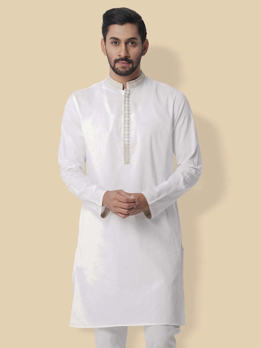 Men's Panjabi in White – KLOTHEN