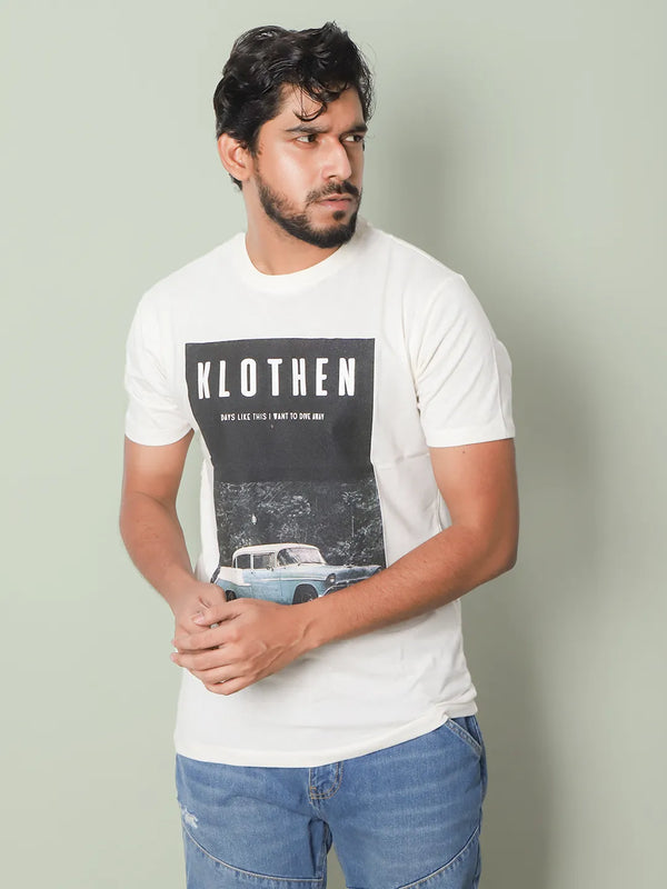 Men's Printed Round Neck Tee - Klothen