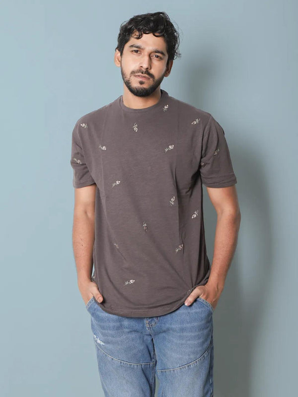 Men's Printed Round Neck Tee - Klothen