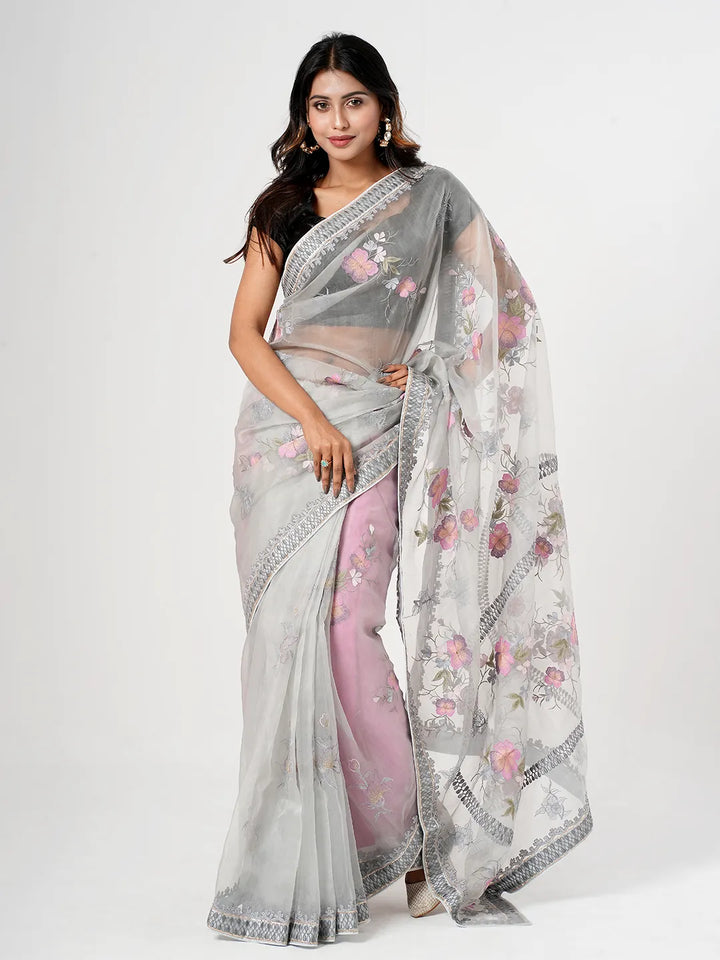 Multi Color Muslin Saree | Saree | KLOTHEN