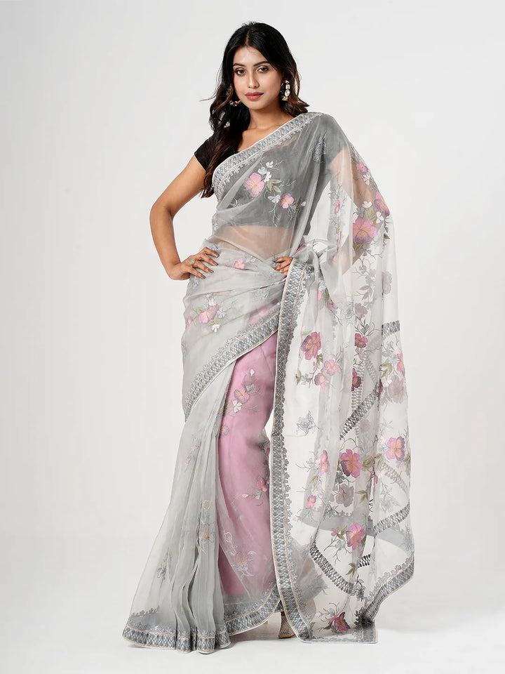 Multi Color Muslin Saree | Saree | KLOTHEN