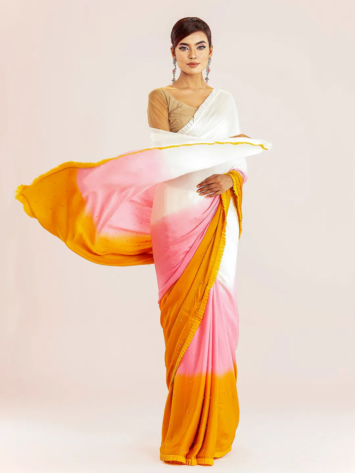Multi Shaded Dye Silk Saree | Saree | KLOTHEN